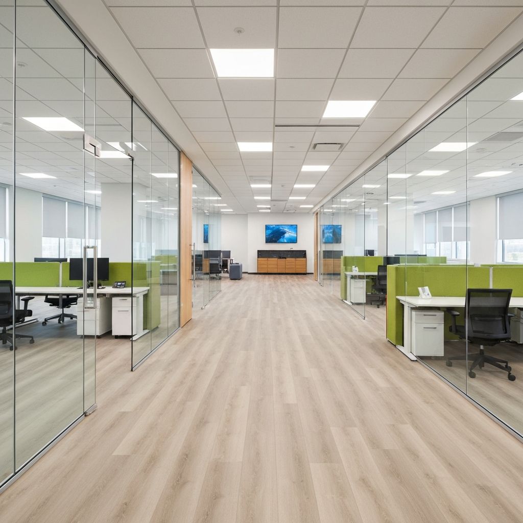 Commercial office with luxury vinyl plank